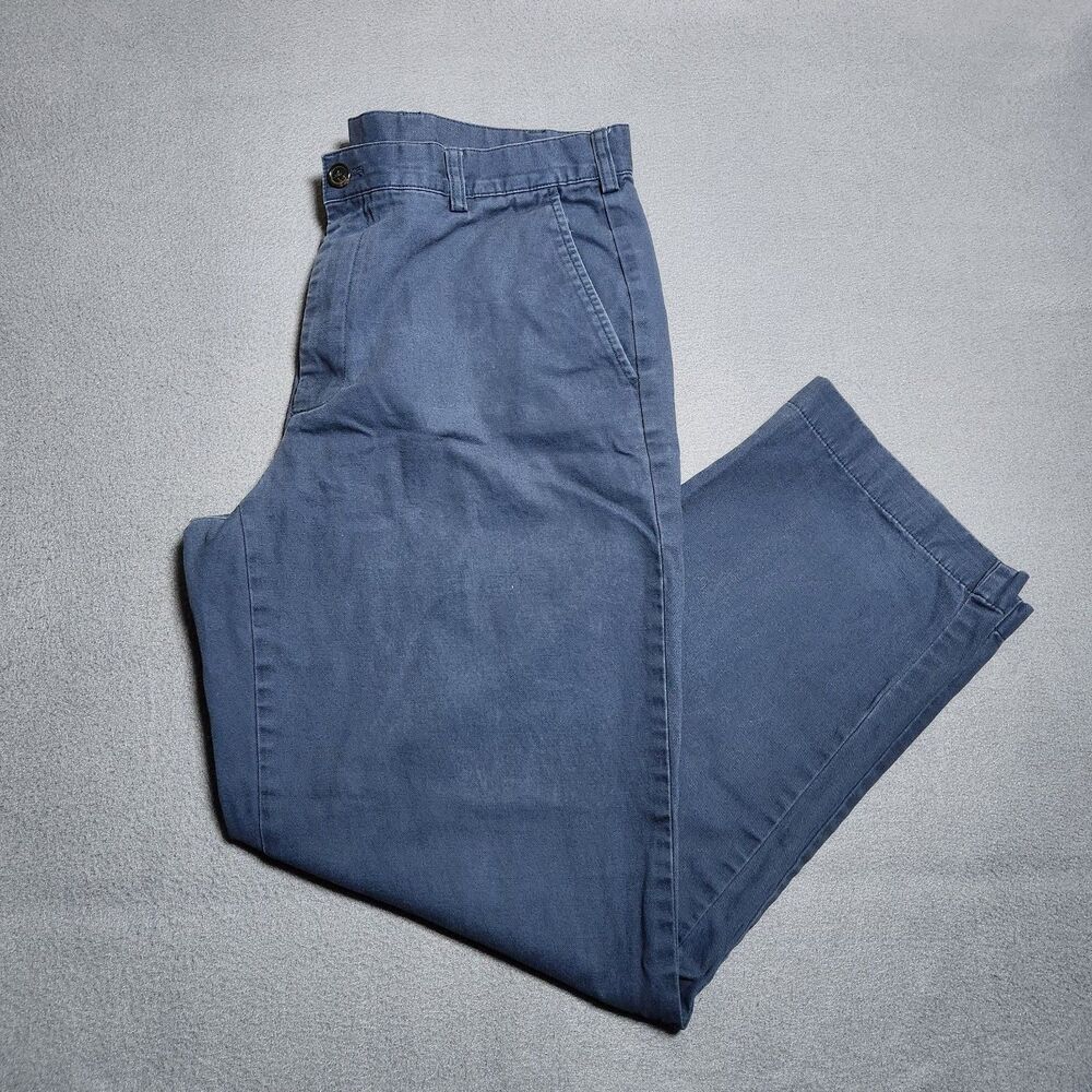 Brooks Brothers 346 Men 36X30 (35X28.5) Navy Straight Leg Chino Pants